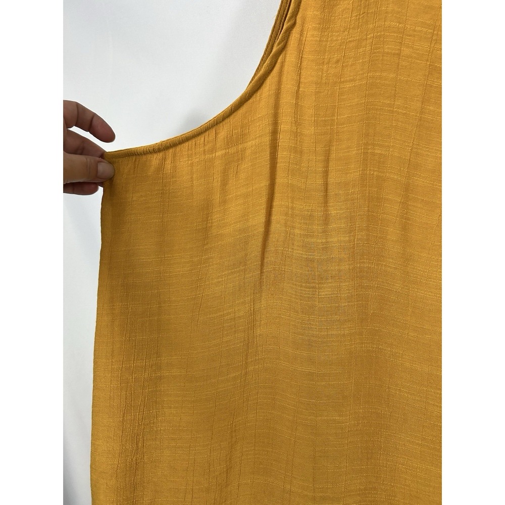 Robert Louis‎ Plus 3XL Mustard Shift Dress Boho Minimalist Textured Lagenlook - Picture 2 of 7